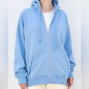 Baby Blue Brandy Melville Zip Up